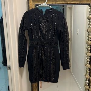 Black sequins dress … bandage